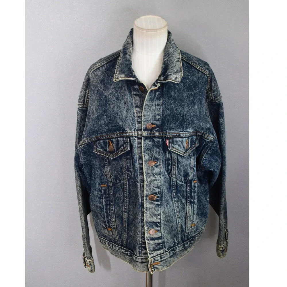 Levi's Trucker Jacket XL Blue Acid Wash 70507-0227 Men Vtg 80s Made in USA